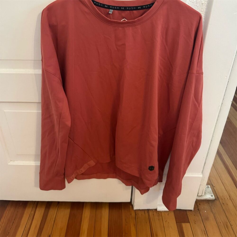 Under Armour Women's RUSH Long Sleeve Top Red Standard Size L Activewear
